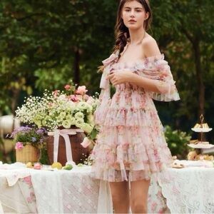 Lait Collection Heiress Beatrice Floral Tulle Dress
